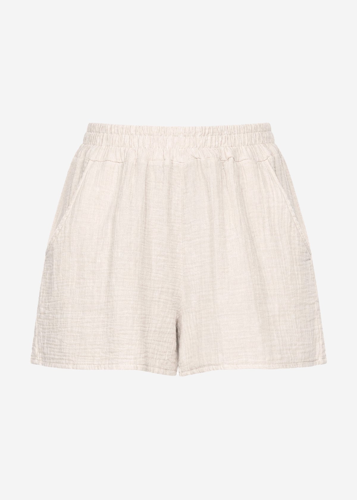 Musselin Shorts - hellbeige