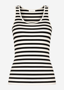 Striped tank top - off-white-black