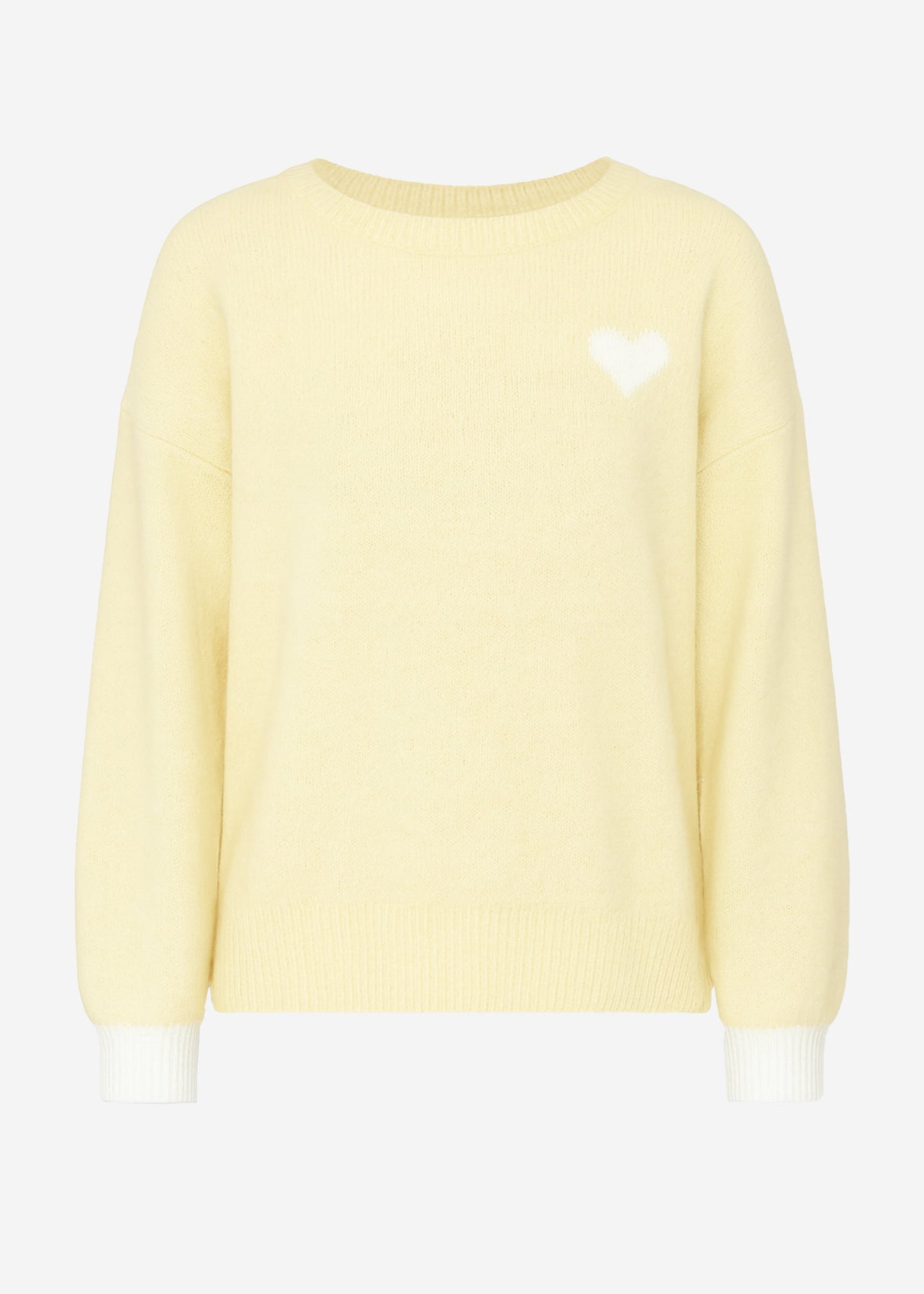 Pullover mit Herz - gelb