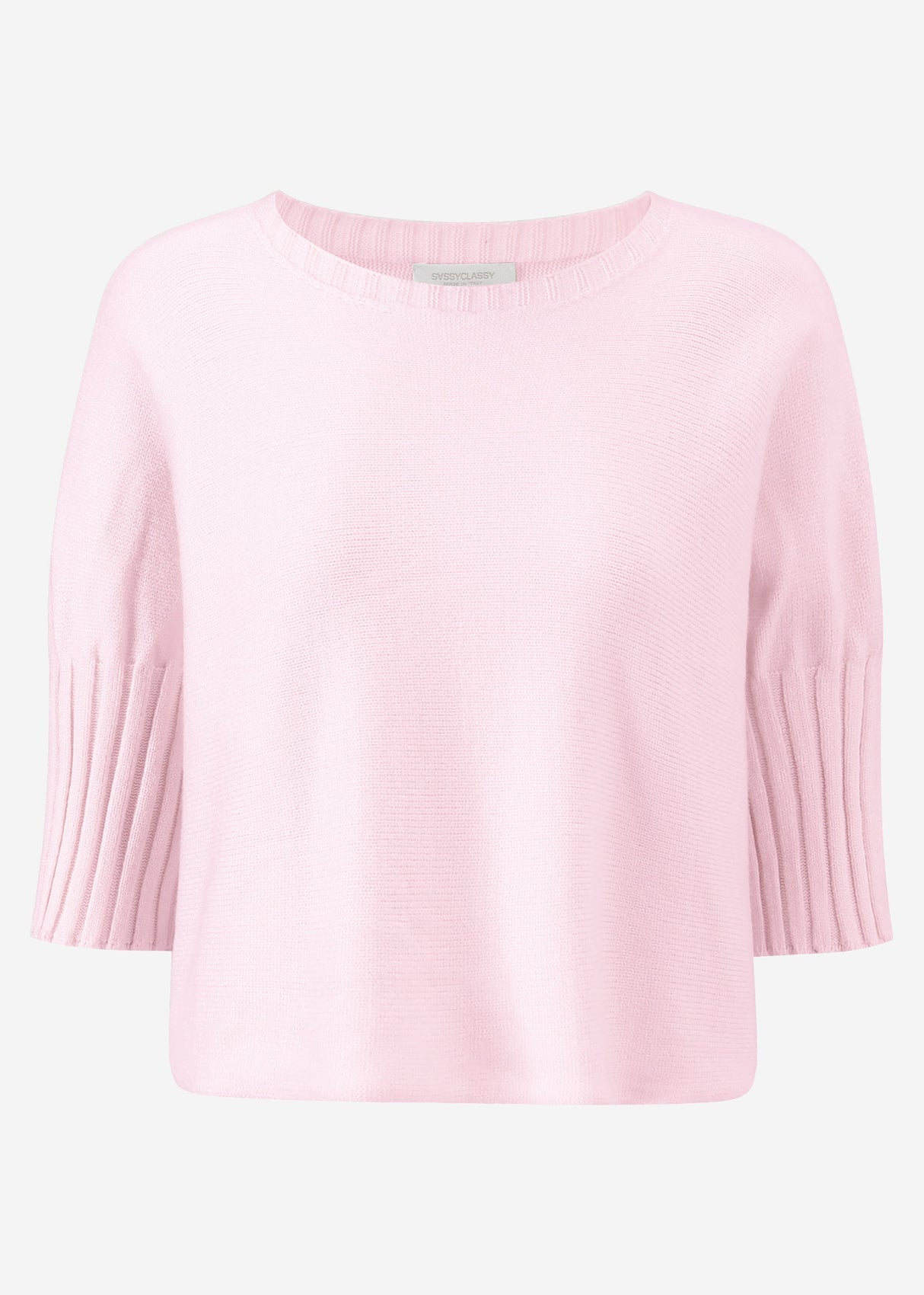 Short sleeve crop sweater - pink