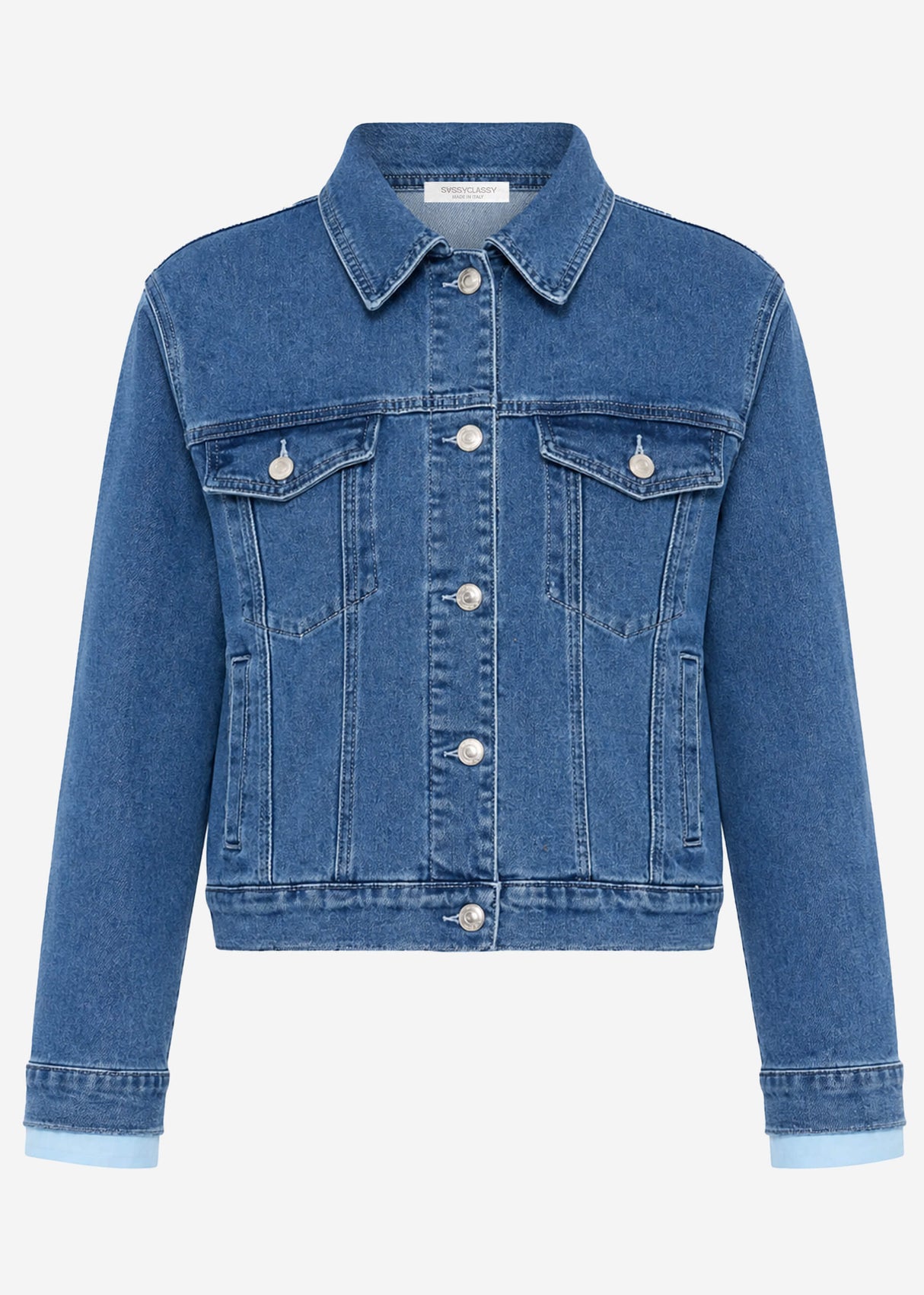 Lockere Jeansjacke - blau