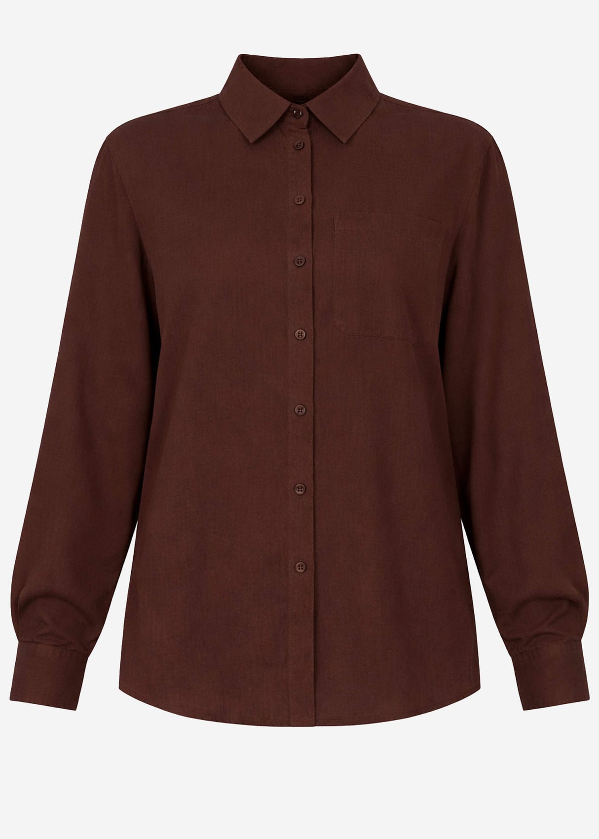 Linen shirt blouse - brown