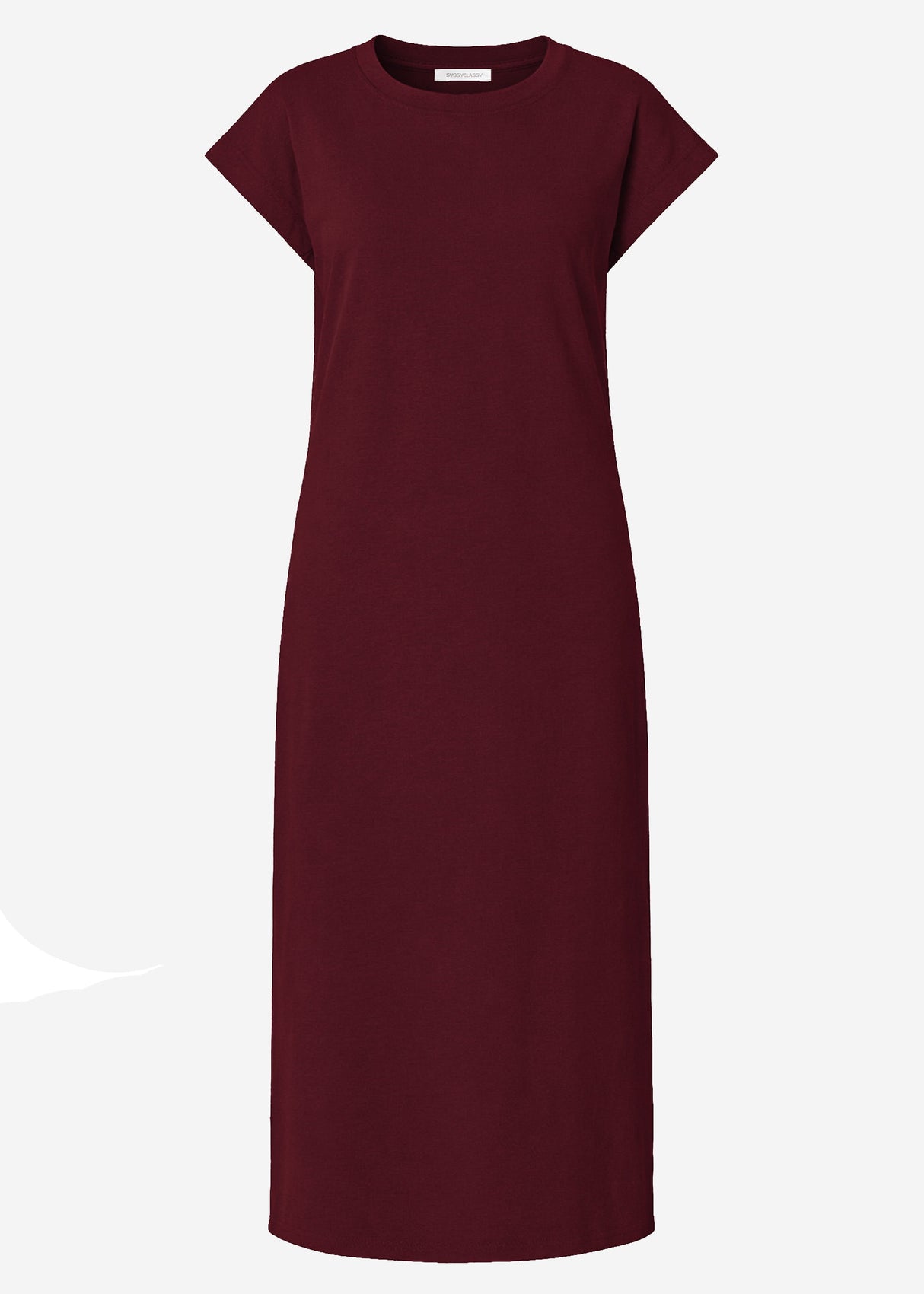 Midikleid aus French Terry - burgundy