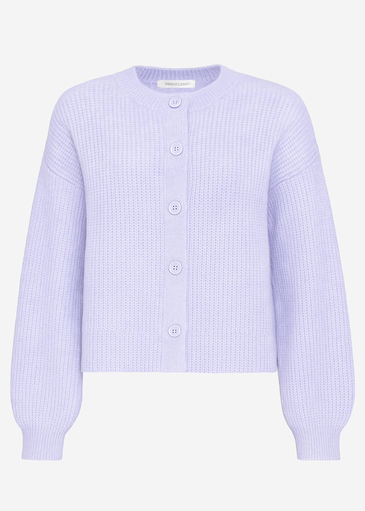 Cardigan mit Rundhalsausschnitt - flieder