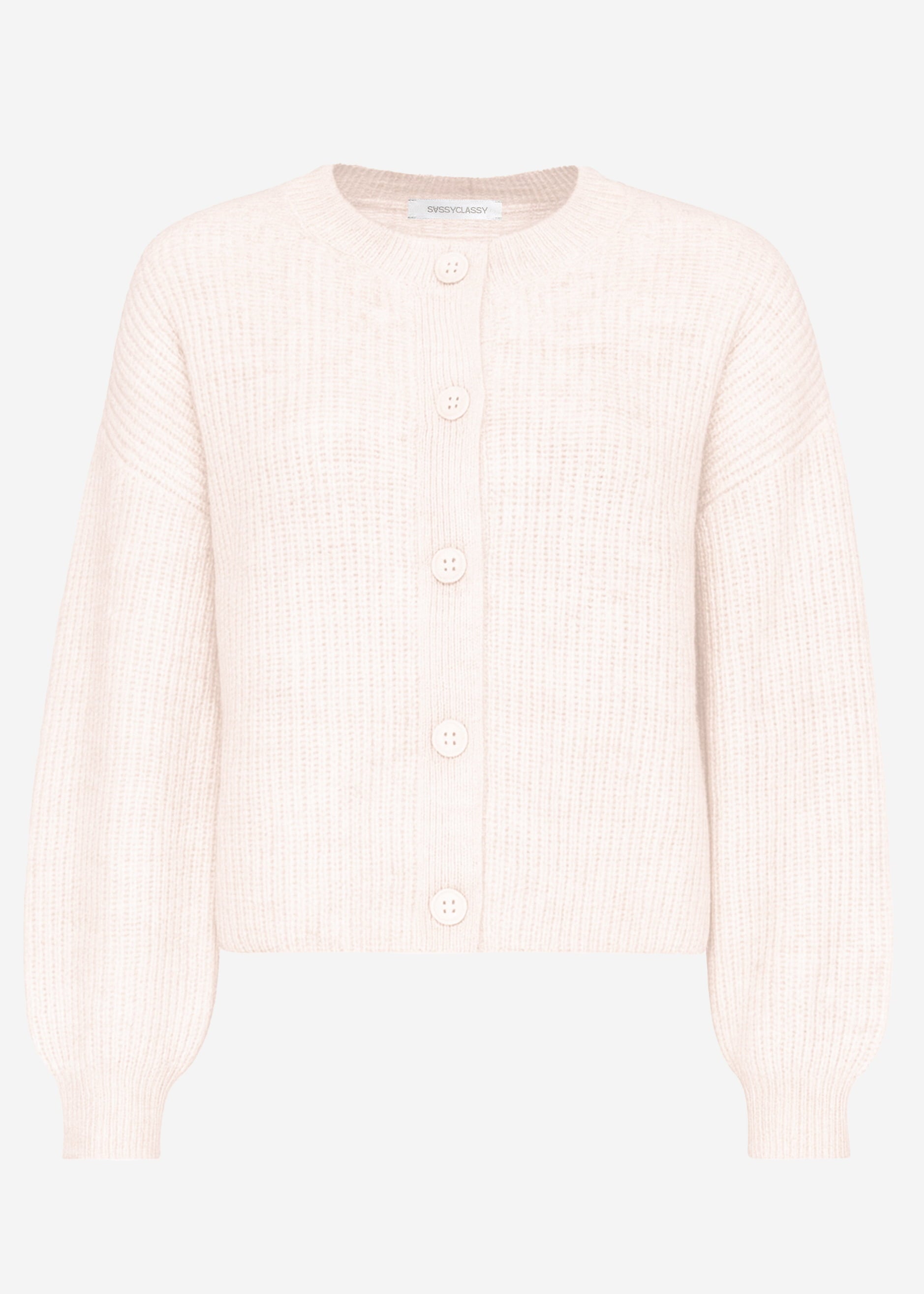 Cardigan mit Rundhalsausschnitt - offwhite