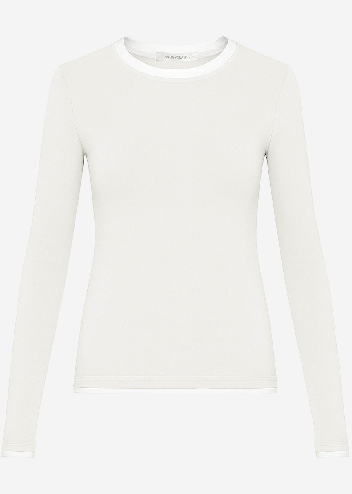 Langarmshirt mit Kontrasteinsätzen - taupe