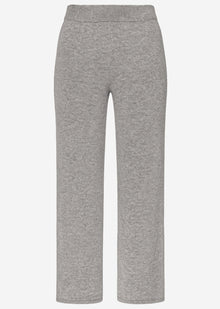 Knit trousers with cashmere - light grey
