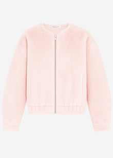 Faux fur bomber jacket - rose