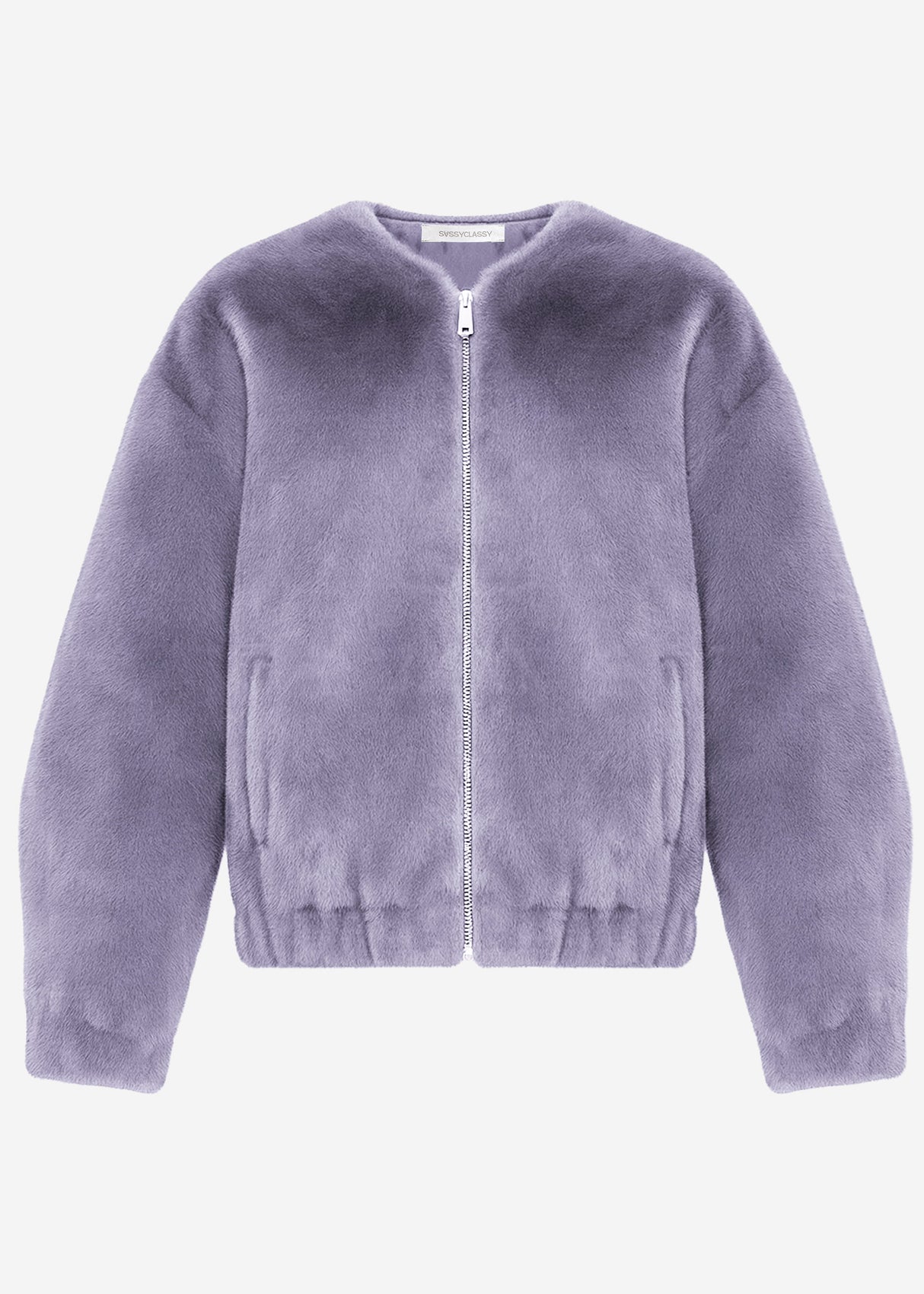 Fellimitation bomber jacket - Taupe