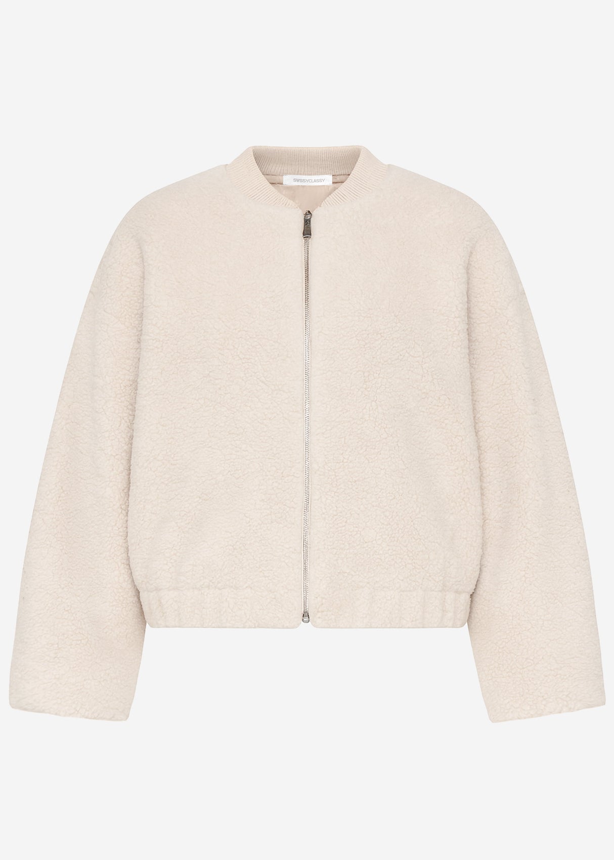 Bomberjacke aus Teddyfell - beige