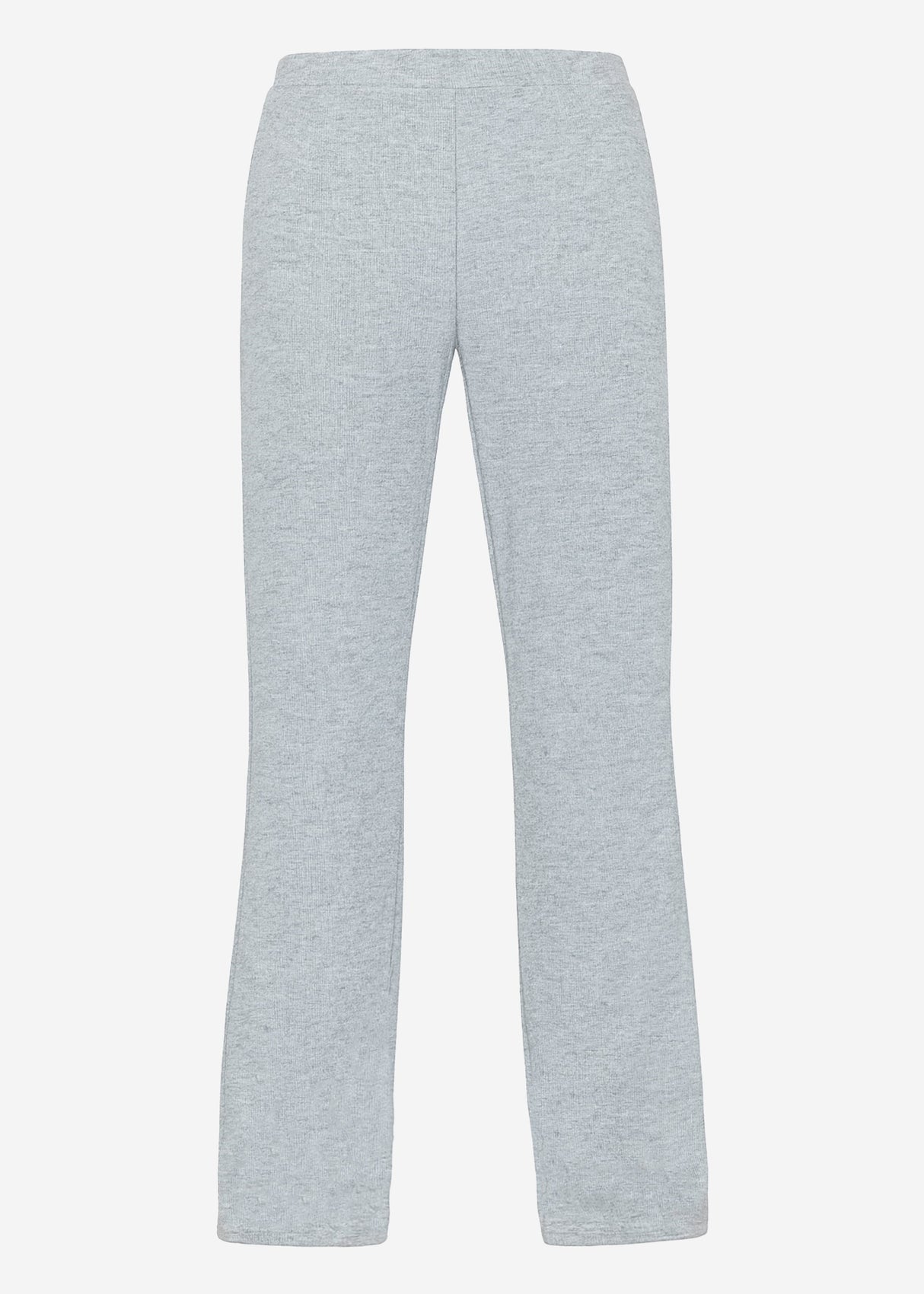 Loungewear Hose in Rippoptik - grau