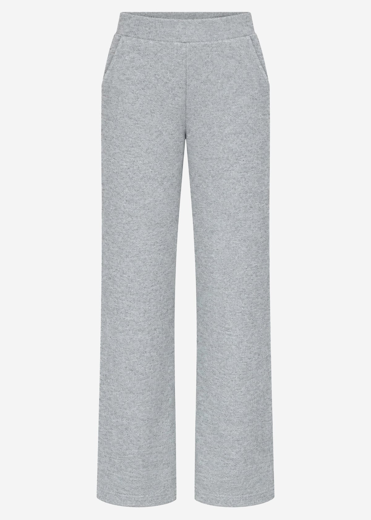 Ribbed loungewear trousers - grey