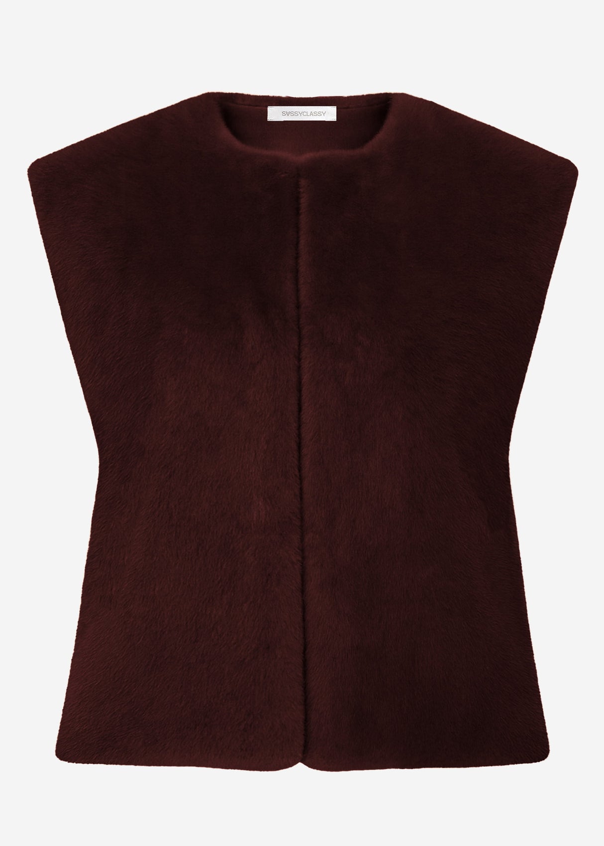 Elegante Kunstfell Weste - braun