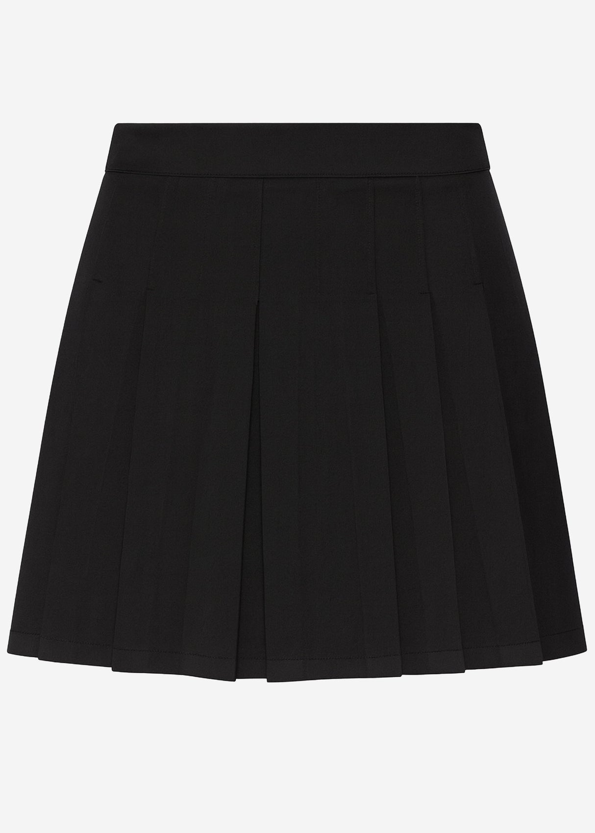 Mini skirt with pleats - black