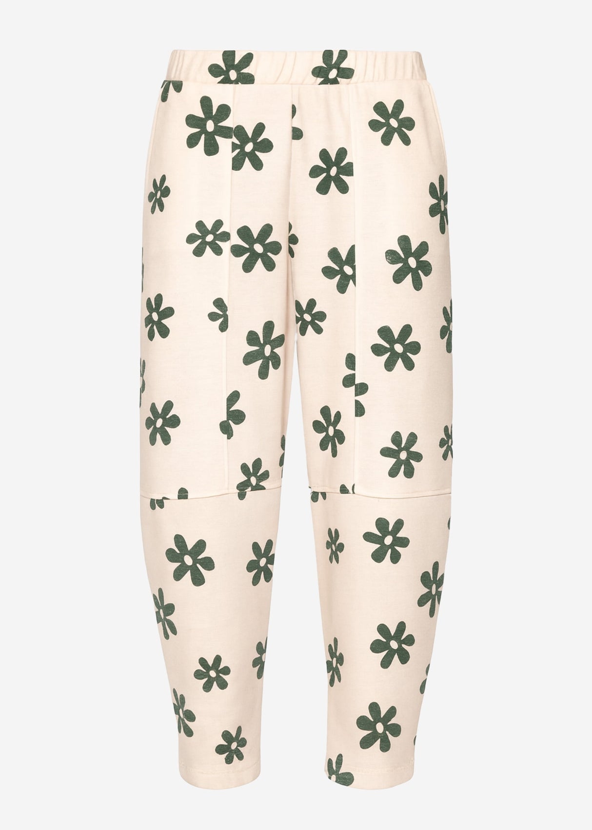 Hose mit Blumenprint - offwhite