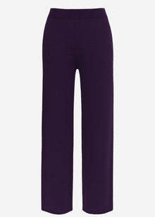 Knit trousers with cashmere - purple