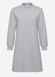 Sweatkleid mit Stehkragen - grau