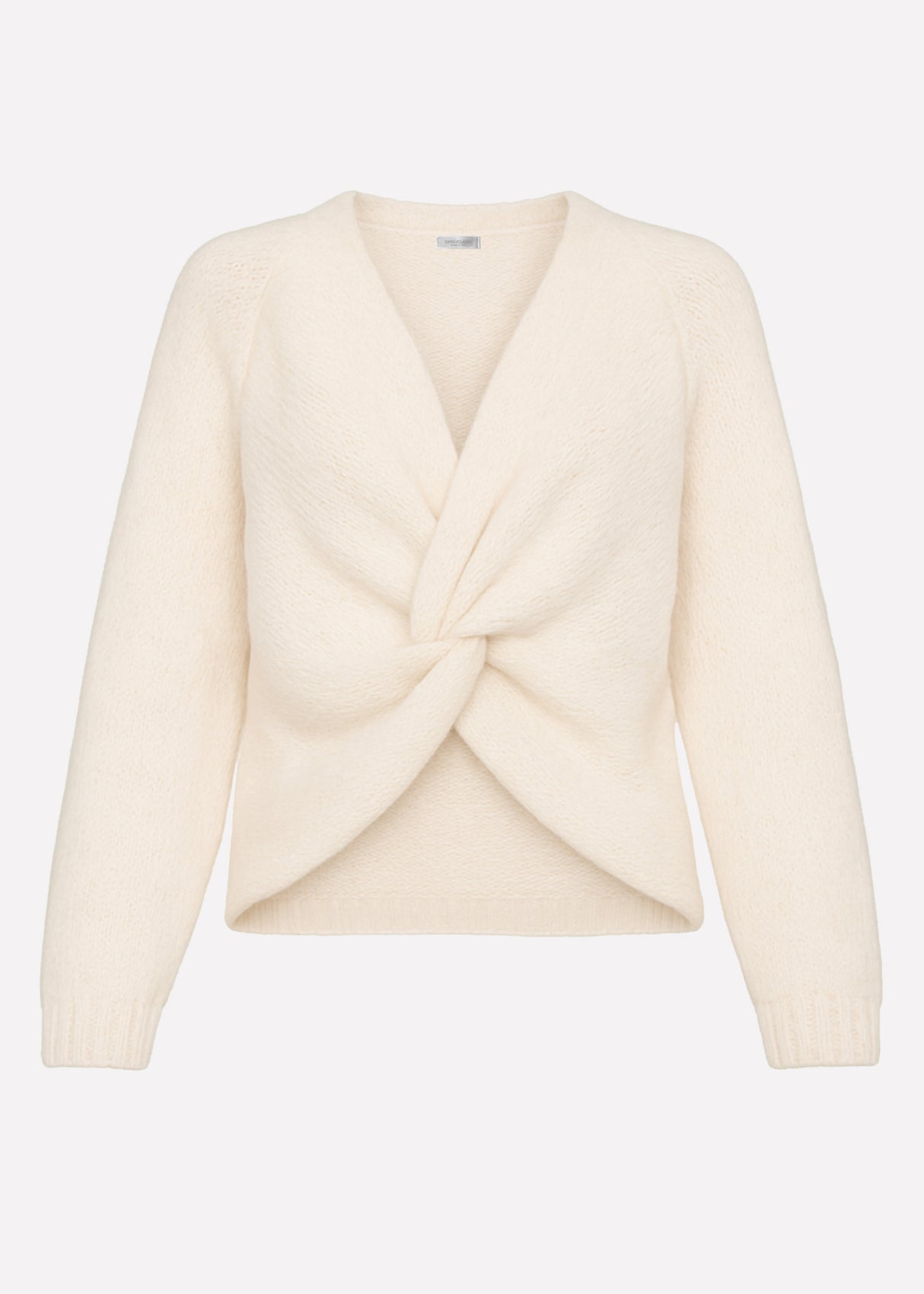Knitted sweater with knot detail - off-white
