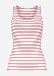Striped tank top - dusty rose-off-white