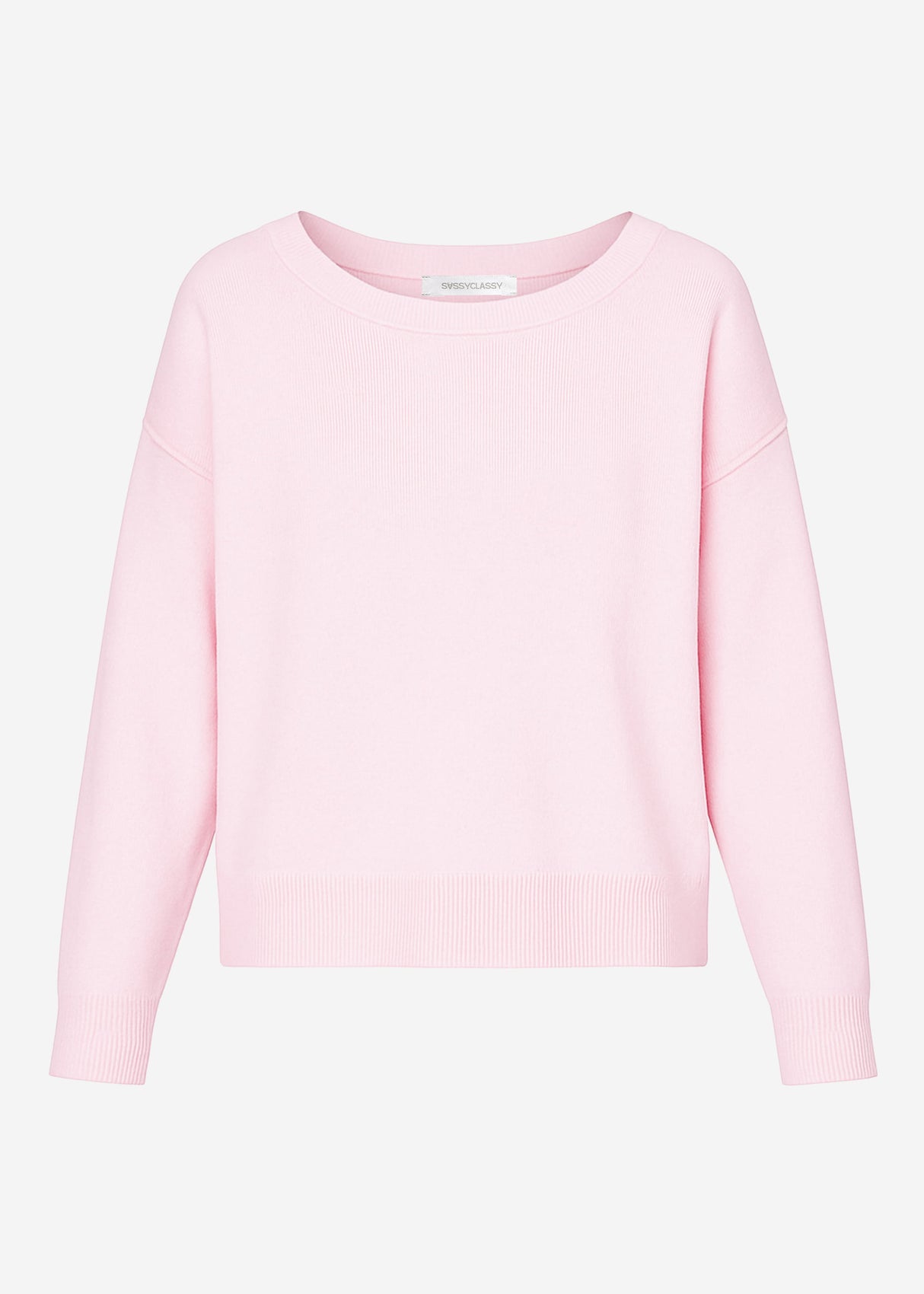 Sweater with back seam - pink