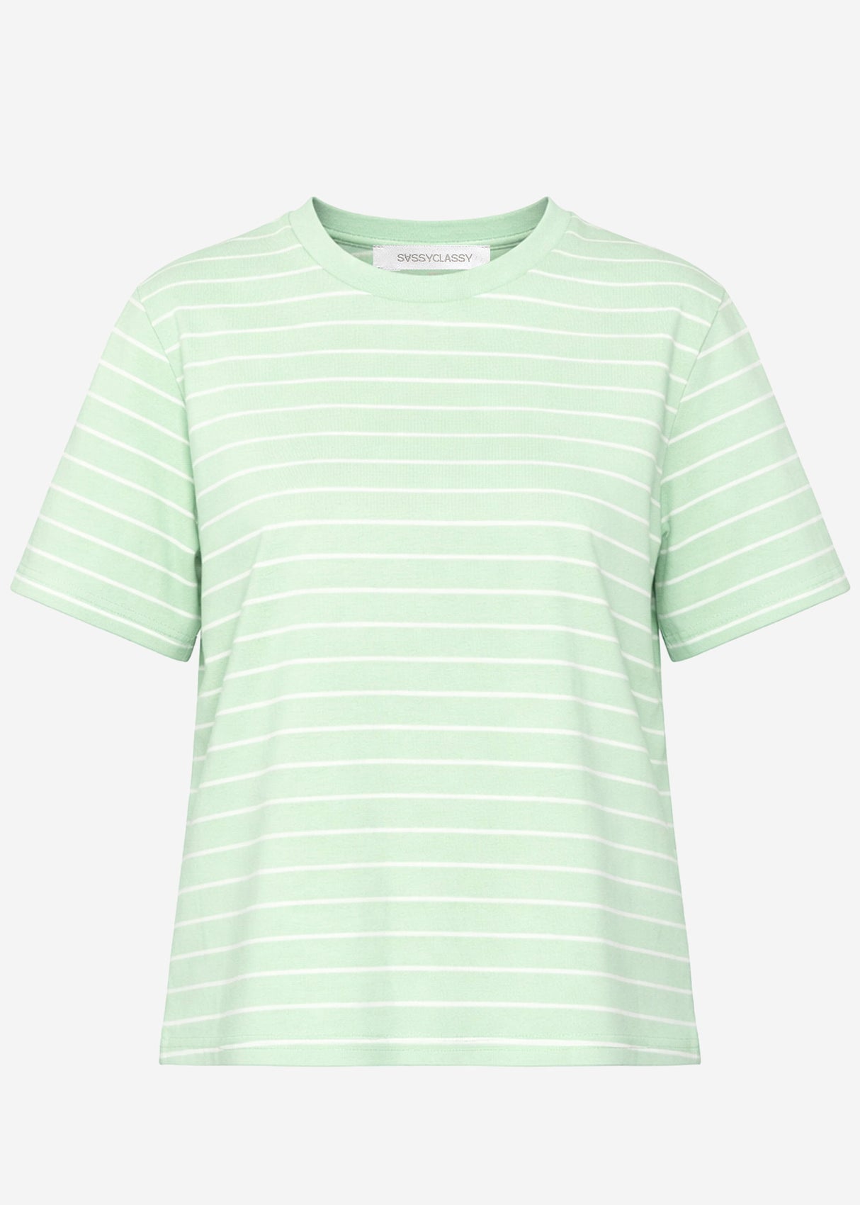 T-Shirt mit schmalen Streifen - grün