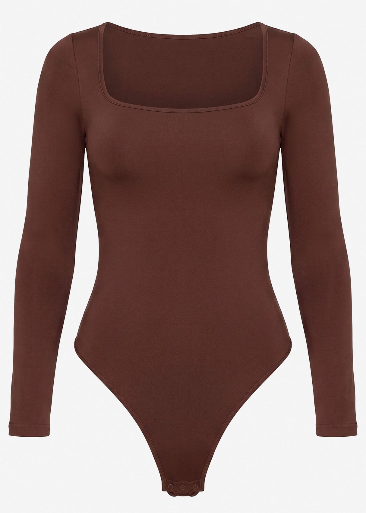 Bodysuit Sculpting Shapewear Langarm mit String - braun