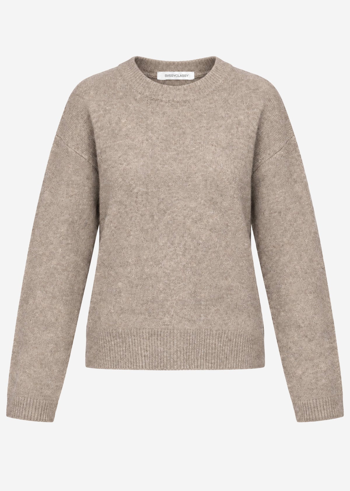 Classic crew neck jumper - camel