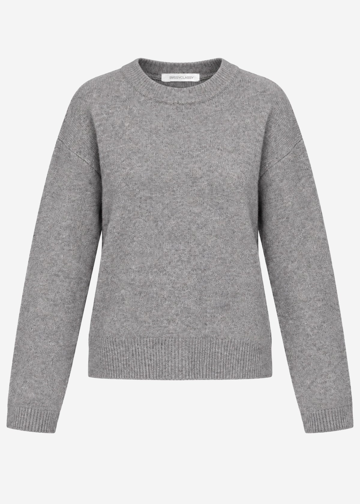 Classic crew neck jumper - taupe