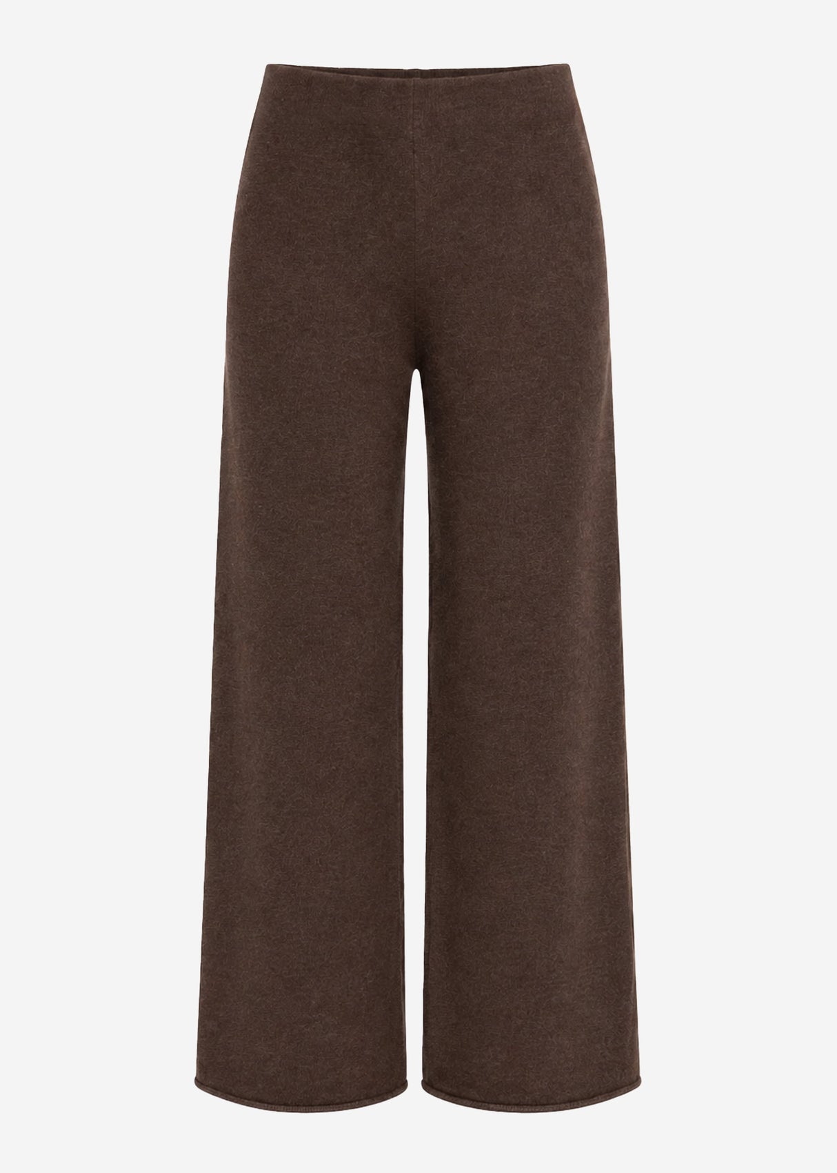 Loungewear pants with straight leg - brown