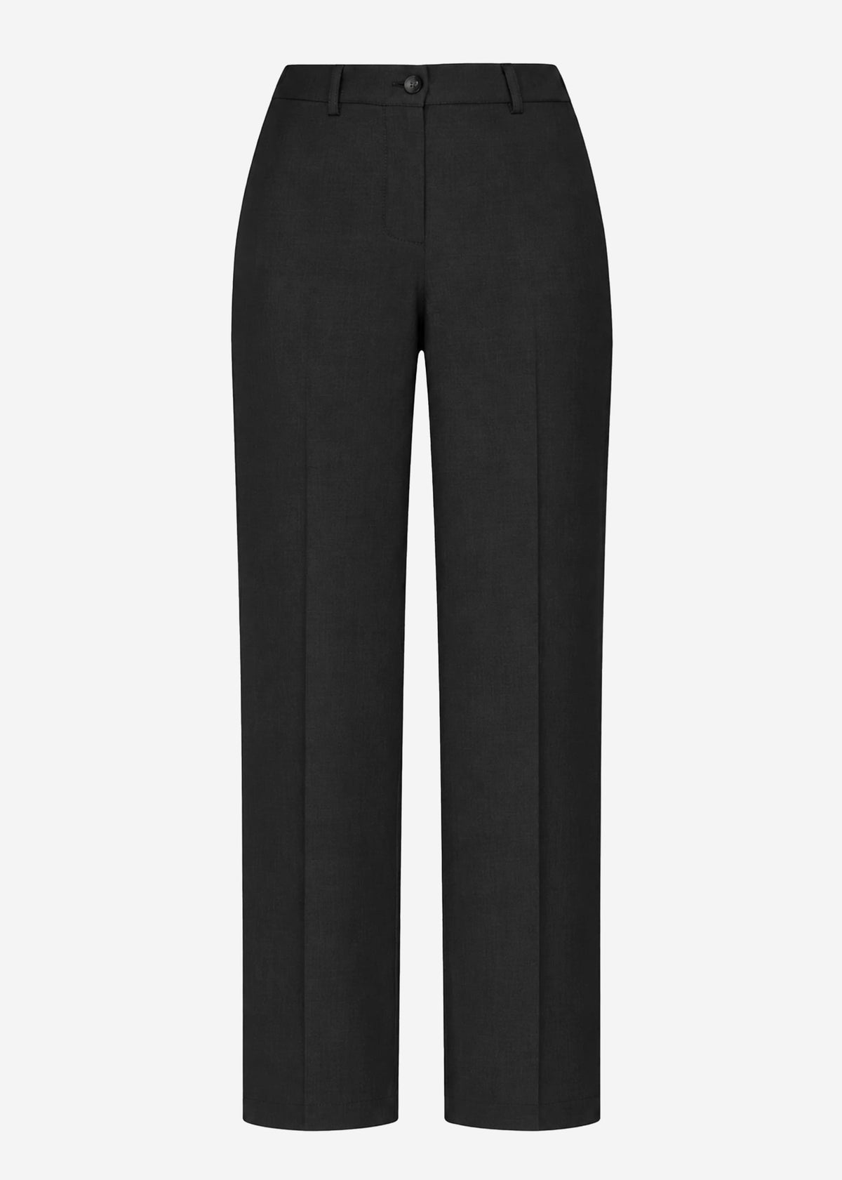 High Waist Hose mit geradem Bein - schwarz