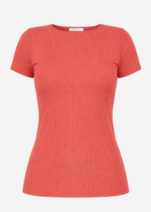 Ribbed jersey T-shirt - lobster