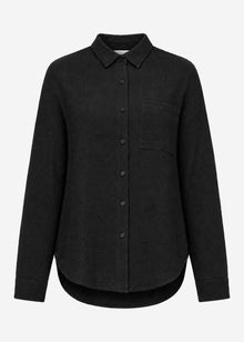 Musselin Hemdbluse - schwarz