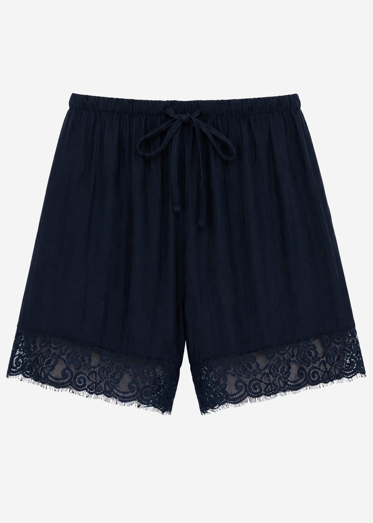 Shorts mit Spitzendetails - dunkelblau