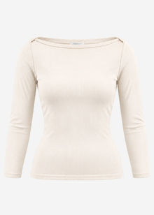 3/4 Arm Rippshirt - beige