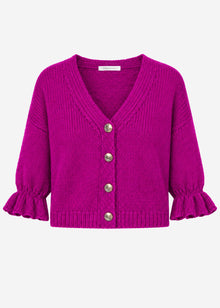 Strickjacke mit 3/4-Ärmeln - fuchsia