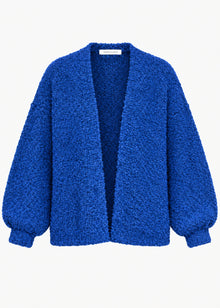 Oversize Cardigan aus Bouclé - blau