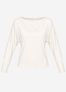 Langarmshirt mit Fledermausärmeln - beige