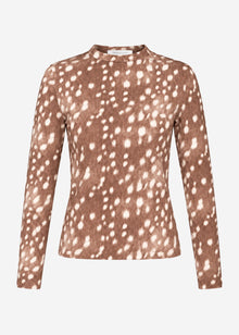 Langarmshirt mit Bambi-Print - dunkelbraun