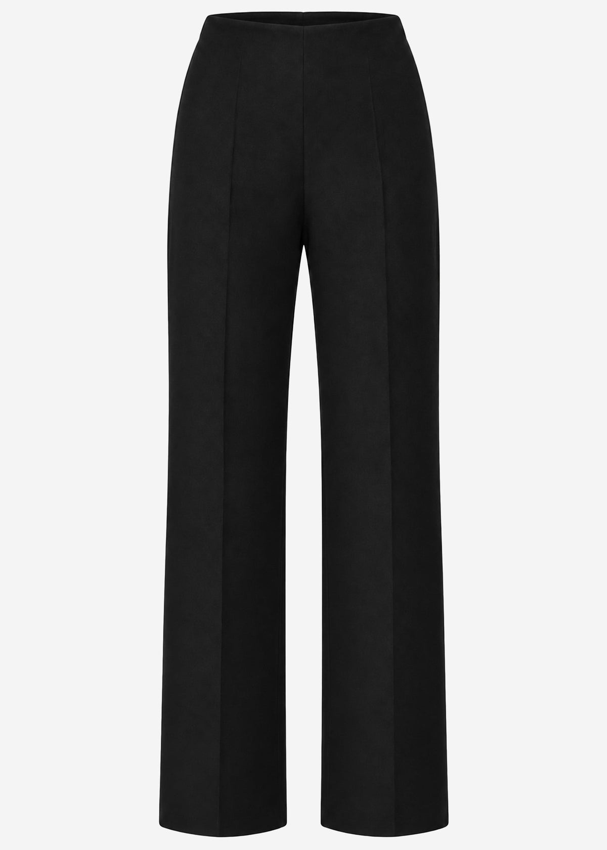 Straight-Leg-Hose mit Bügelfalte - schwarz