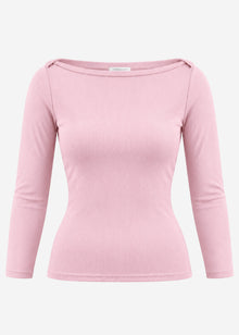 3/4 Arm Rippshirt - altrosa