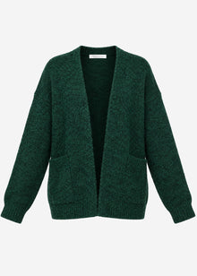 Strickcardigan mit Taschen - dunkelgrün
