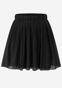 Chiffon plissé skirt - black