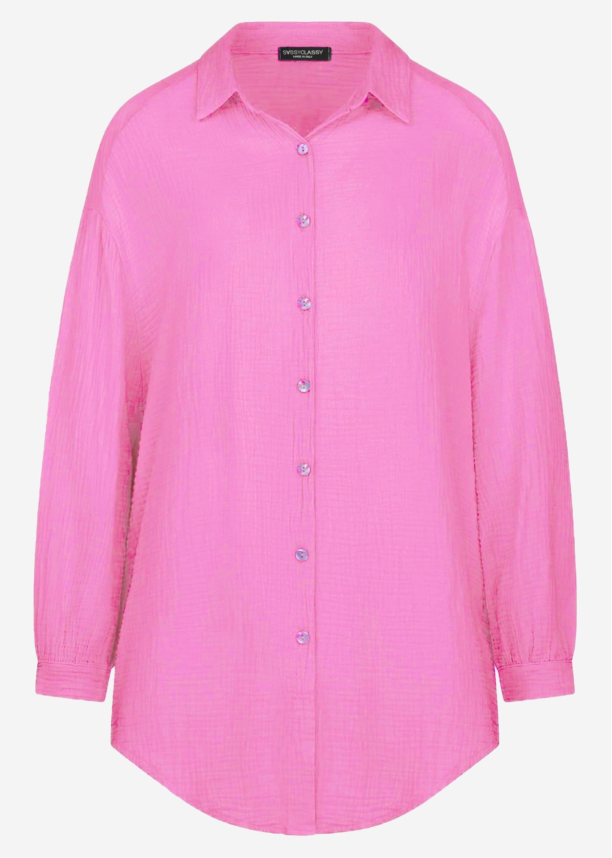 Musselin Bluse oversize, pink
