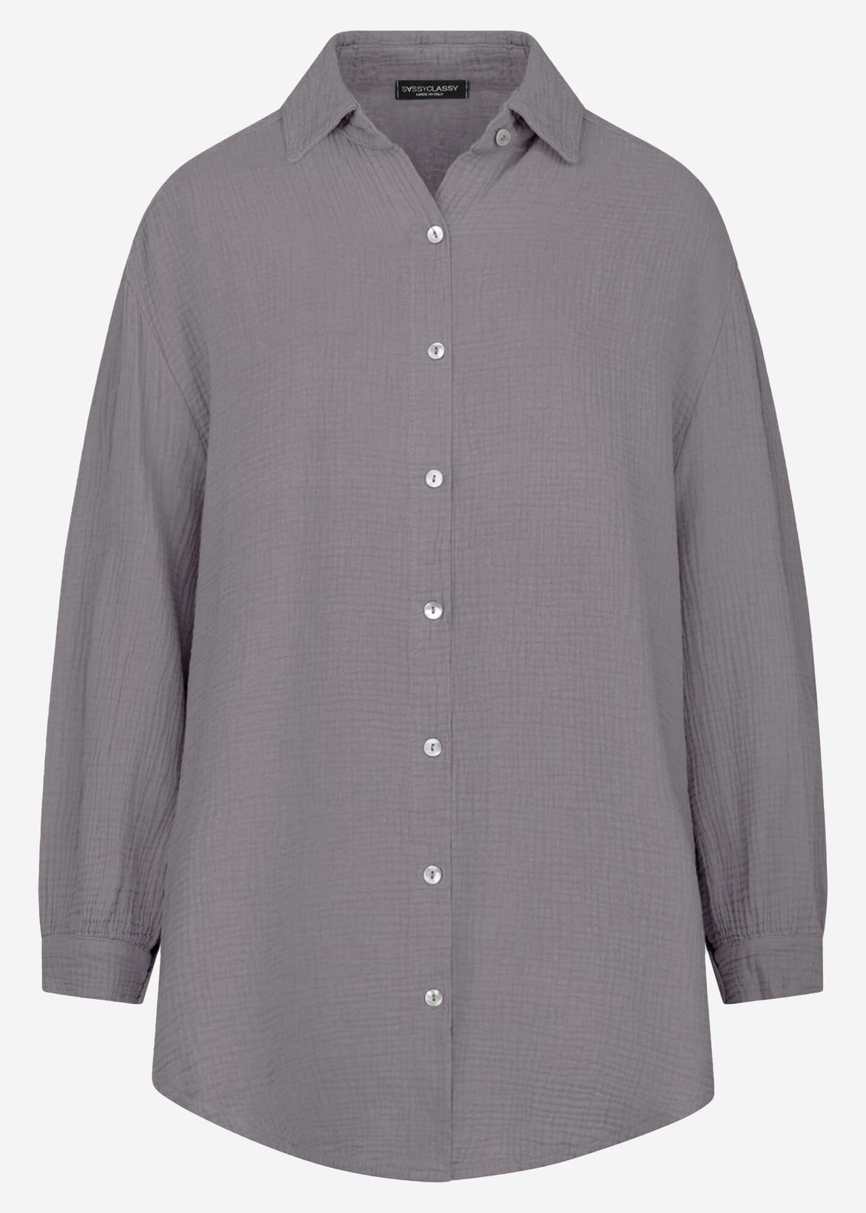 Musselin Bluse oversize, taupe