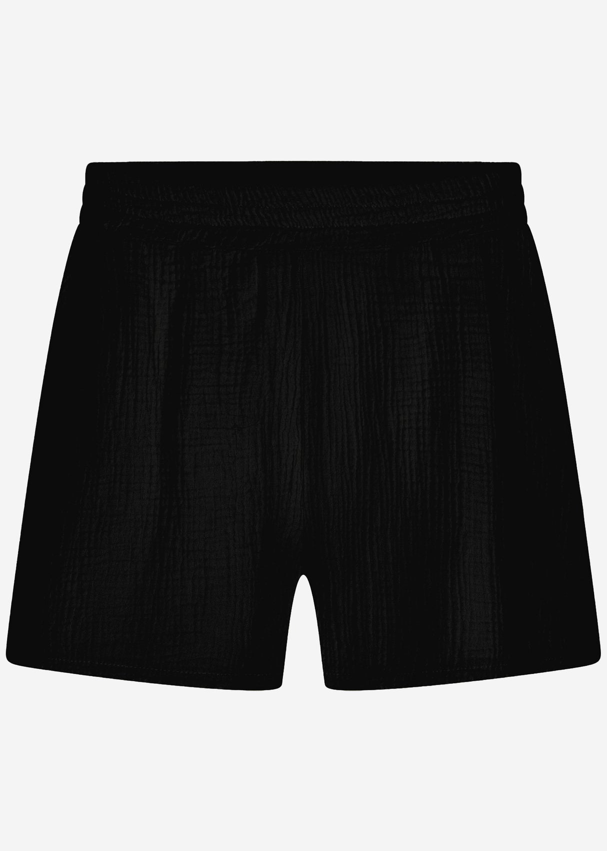 Musselin Shorts, schwarz