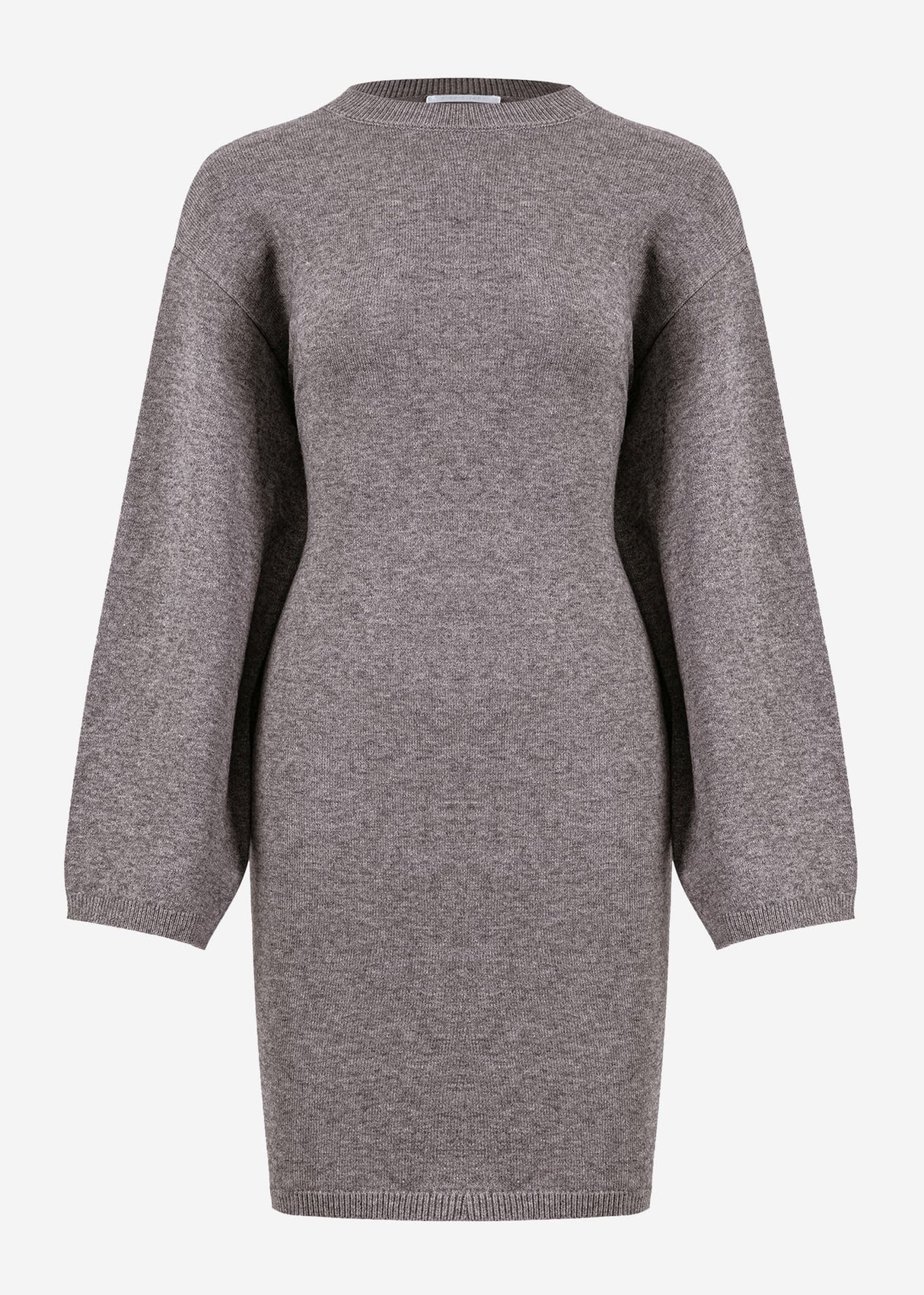 Oversize Kleid in Strick - grau