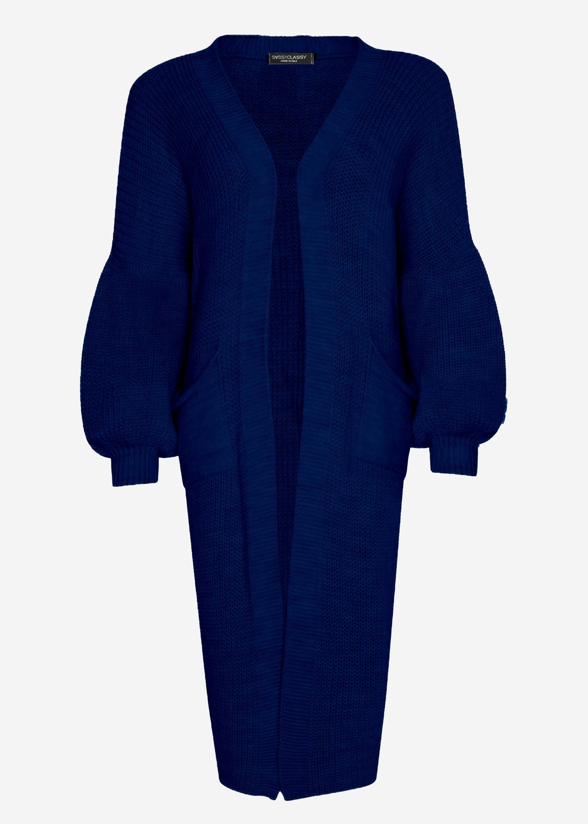 Langer super soft Cardigan mit Taschen - dunkelblau