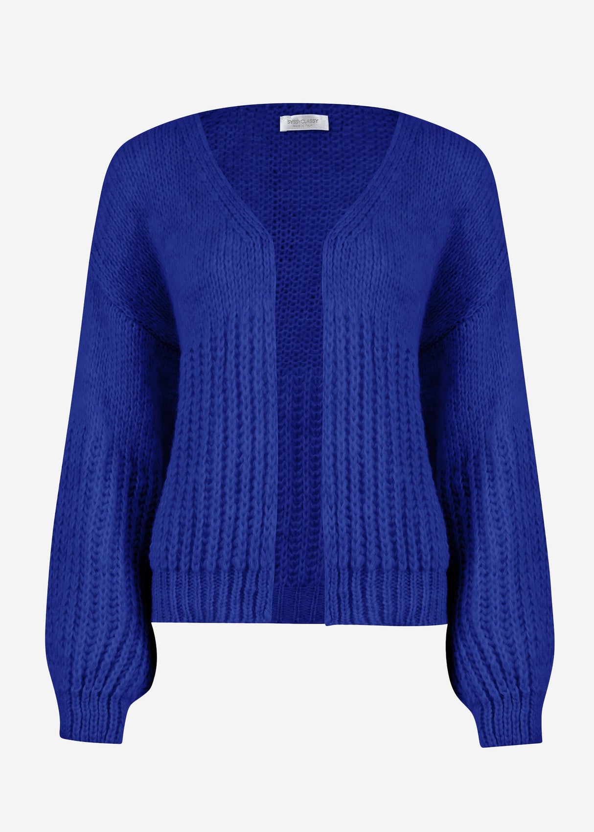 Cardigan mit Struktur - royalblau