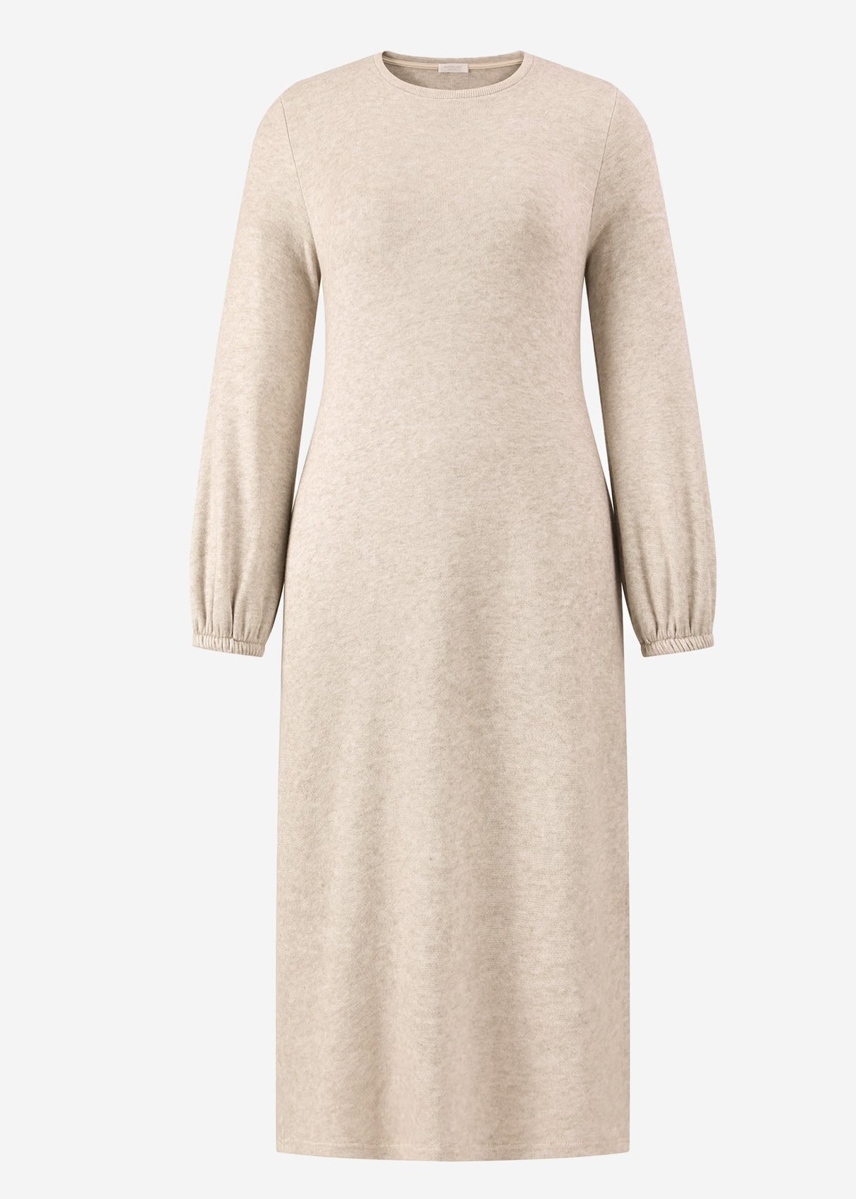 Super soft Jerseykleid in Midilänge - taupe