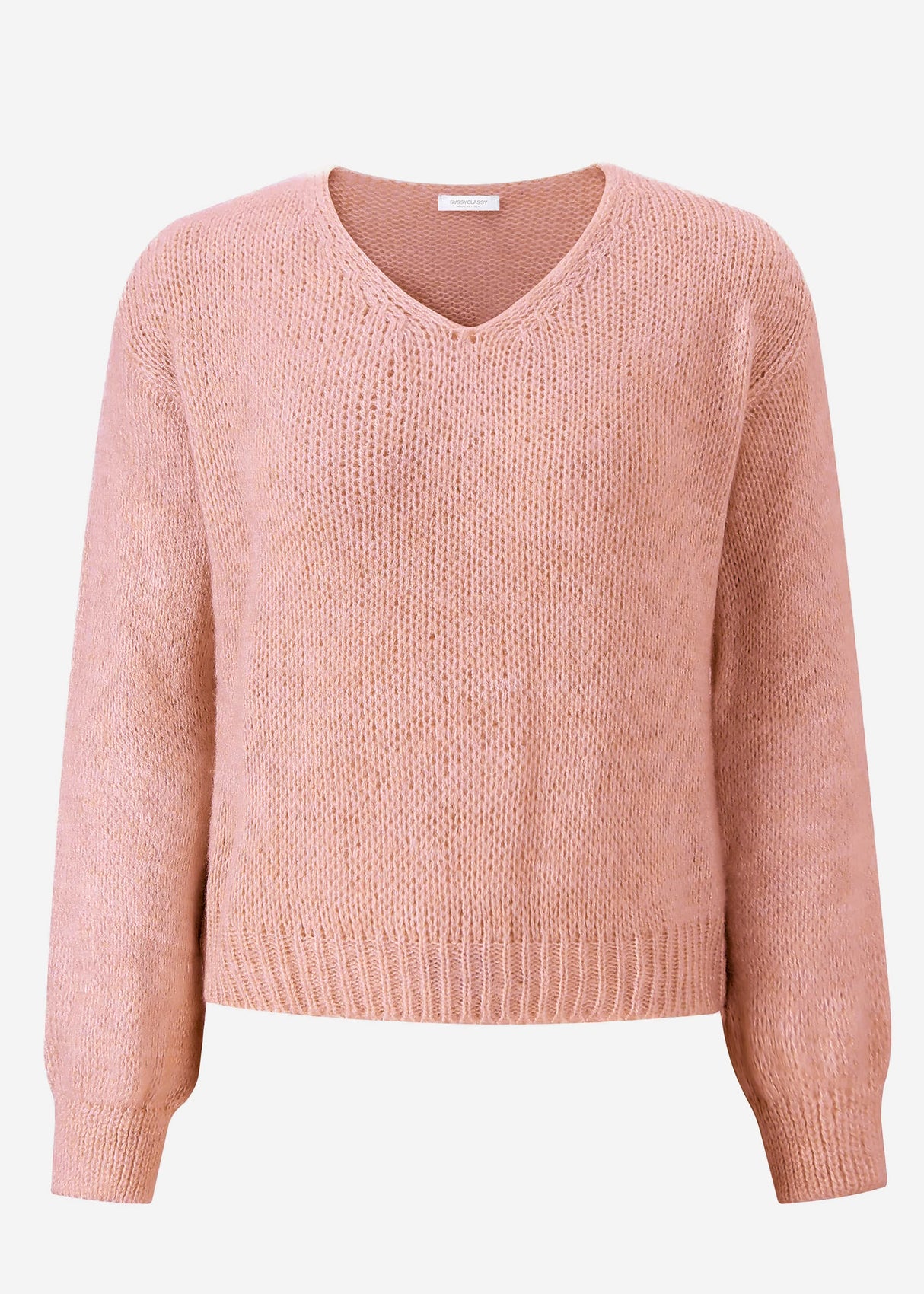 V-neck sweater - dusty pink